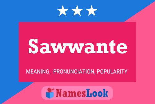 Sawwante Name Poster