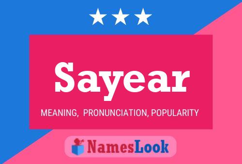 Sayear Name Poster