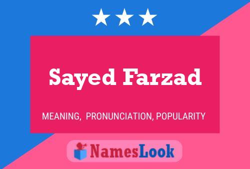 Sayed Farzad Name Poster