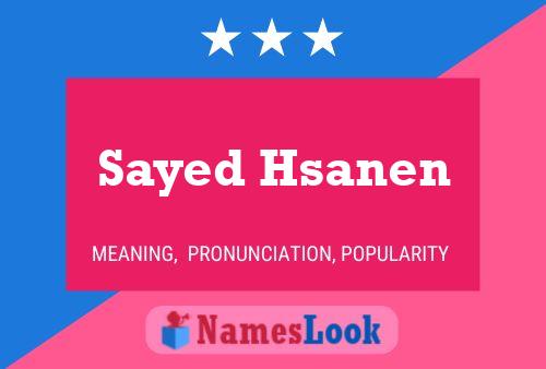 Sayed Hsanen Name Poster