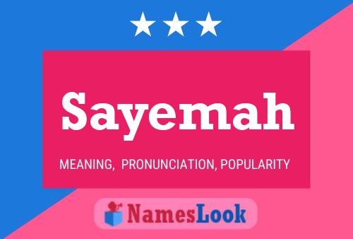 Sayemah Name Poster