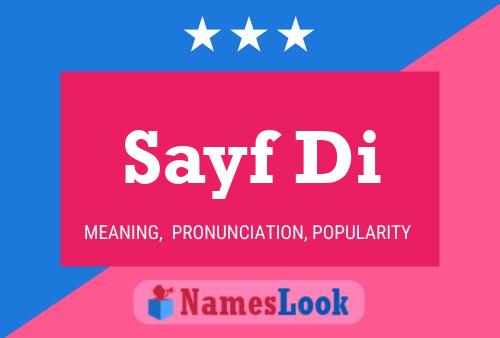 Sayf Di Name Poster