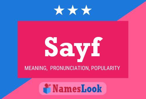 Sayf Name Poster