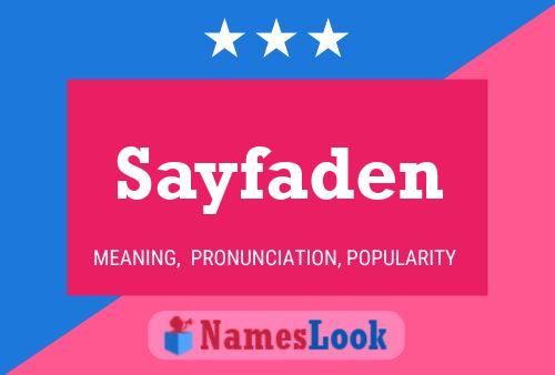 Sayfaden Name Poster