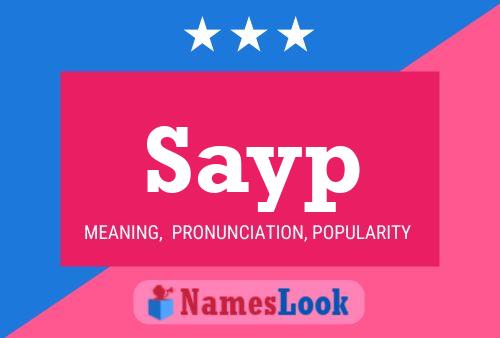 Sayp Name Poster