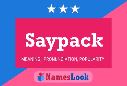 Saypack Name Poster