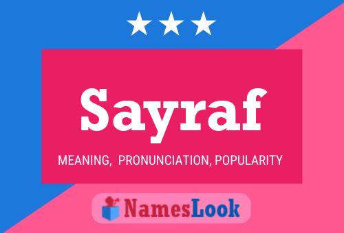 Sayraf Name Poster