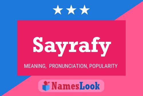 Sayrafy Name Poster