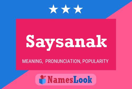 Saysanak Name Poster