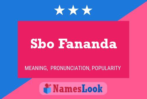 Sbo Fananda Name Poster