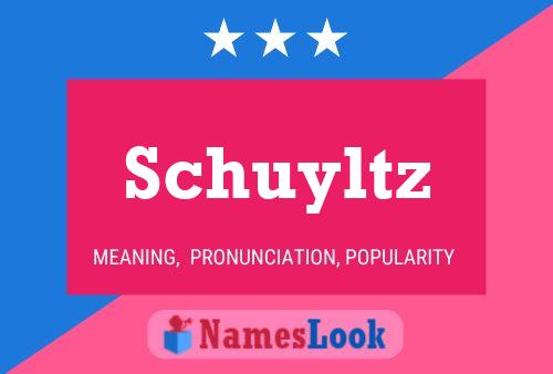 Schuyltz Name Poster