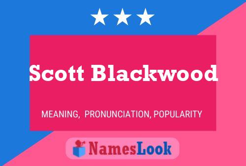 Scott Blackwood Name Poster