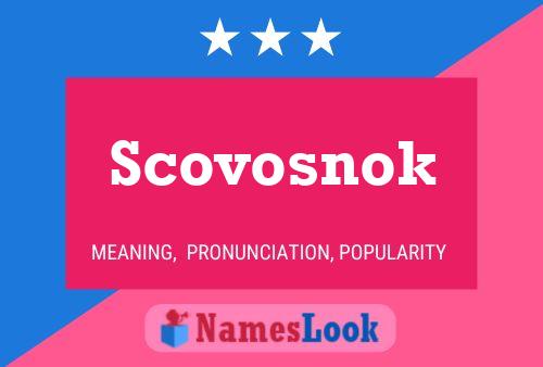 Scovosnok Name Poster