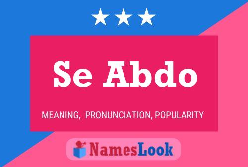 Se Abdo Name Poster