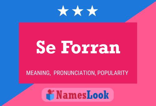 Se Forran Name Poster