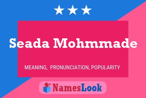 Seada Mohmmade Name Poster