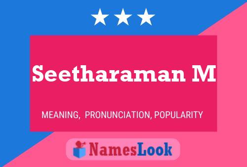 Seetharaman M Name Poster