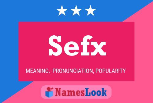 Sefx Name Poster