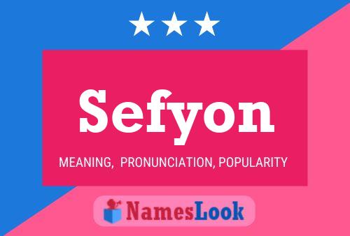 Sefyon Name Poster