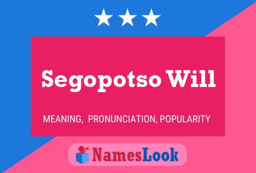 Segopotso Will Name Poster