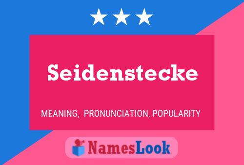 Seidenstecke Name Poster