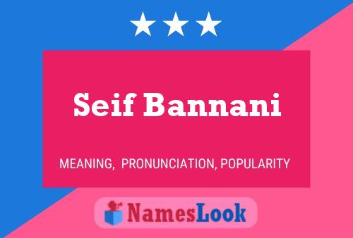 Seif Bannani Name Poster