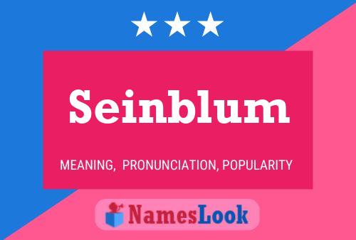 Seinblum Name Poster