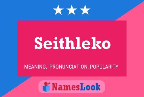 Seithleko Name Poster