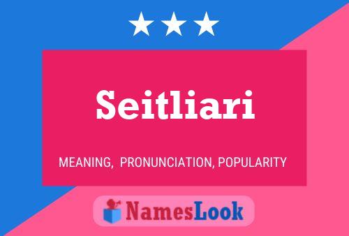 Seitliari Name Poster