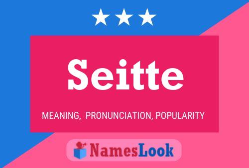 Seitte Name Poster