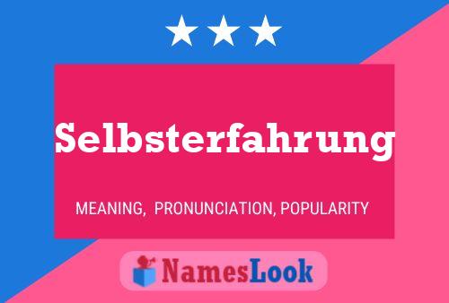 Selbsterfahrung Name Poster