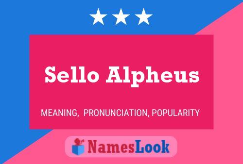 Sello Alpheus Name Poster