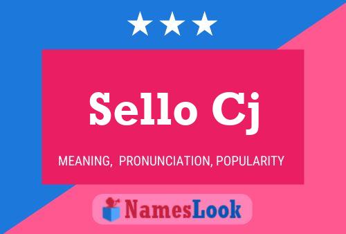 Sello Cj Name Poster