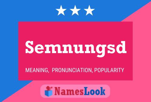 Semnungsd Name Poster