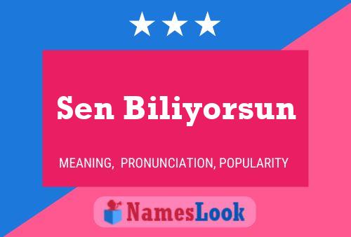 Sen Biliyorsun Name Poster