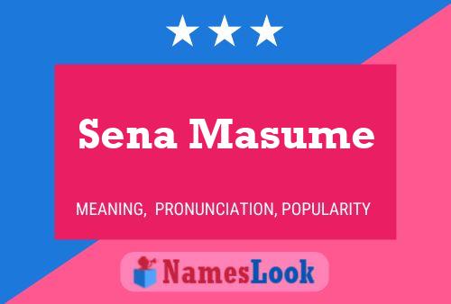 Sena Masume Name Poster