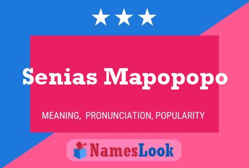 Senias Mapopopo Name Poster