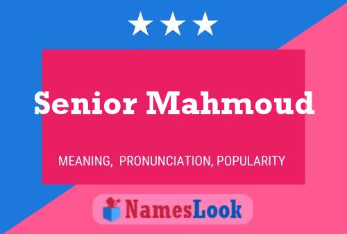 Senior Mahmoud Name Poster