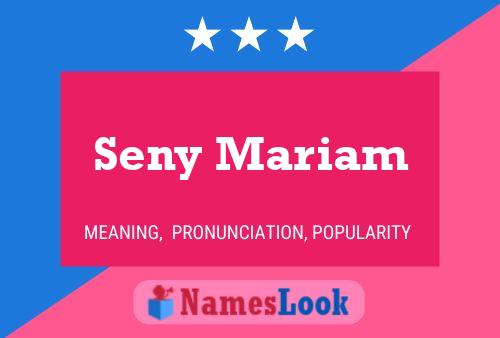 Seny Mariam Name Poster