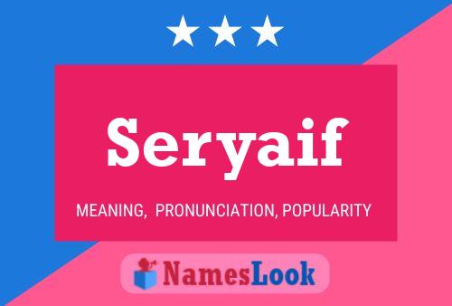 Seryaif Name Poster