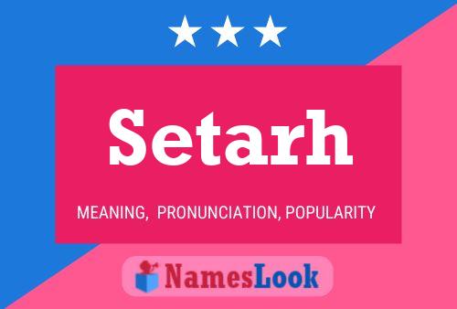 Setarh Name Poster