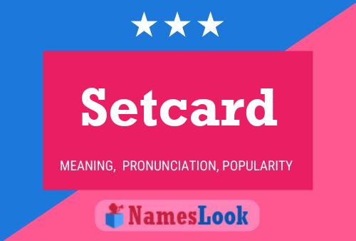 Setcard Name Poster