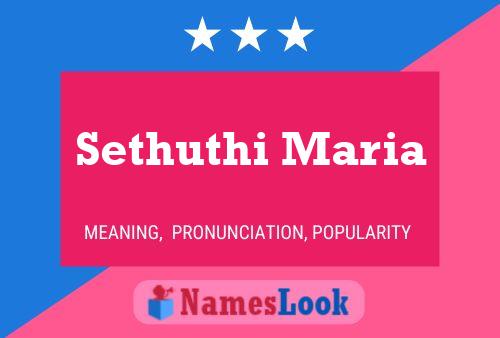 Sethuthi Maria Name Poster