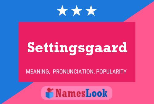 Settingsgaard Name Poster