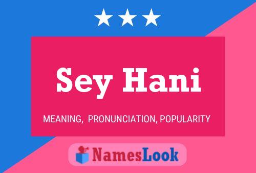 Sey Hani Name Poster