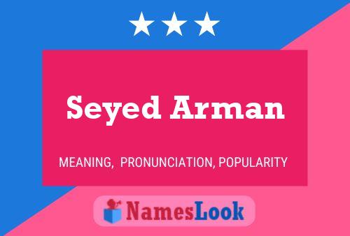 Seyed Arman Name Poster