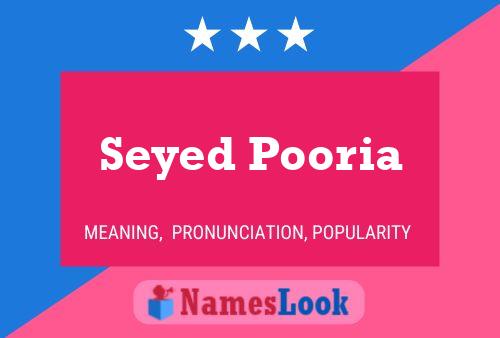 Seyed Pooria Name Poster