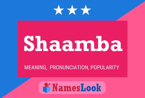 Shaamba Name Poster