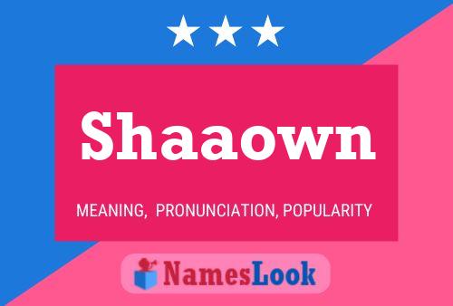 Shaaown Name Poster