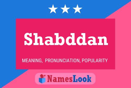 Shabddan Name Poster